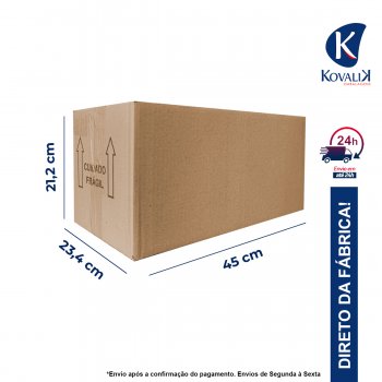 Caixa De Papelão M2 Para Correio, Sedex, E-commerce 45x23,4x21,2