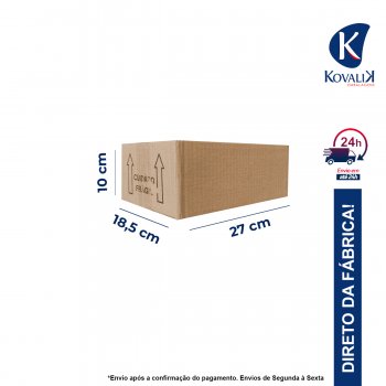 Caixa De Papelão K6B Para Correio, Sedex, E-commerce 27x18,5x10